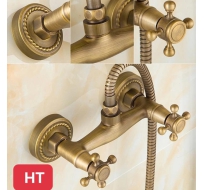 Bộ sen cây nóng lạnh đồng cổ điển - mạ vàng cao cấp