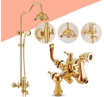 Bộ Vòi Sen Đứng Nóng Lạnh Mạ Vàng Cao Cấp