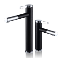 Vòi lavabo đen bạc