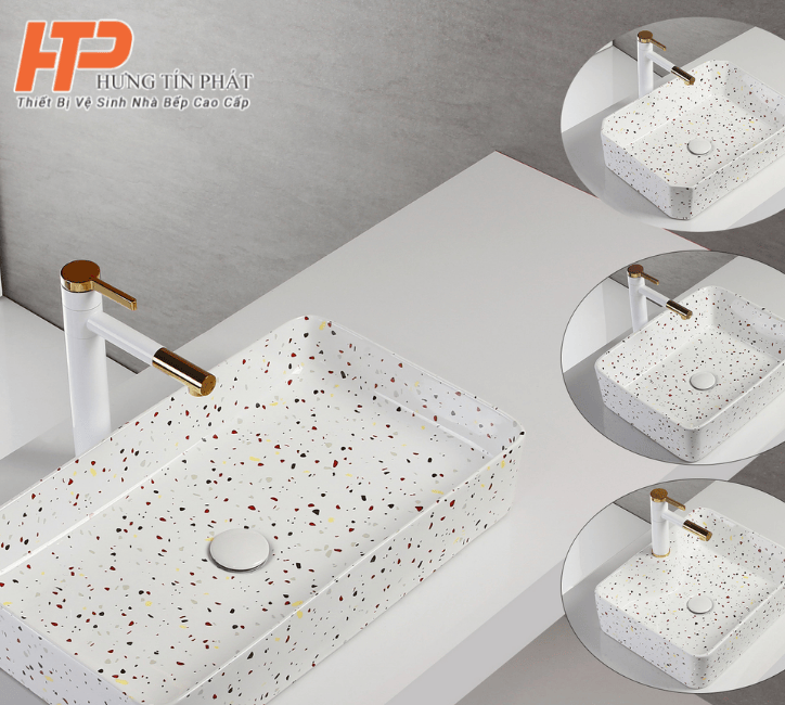 Lavabo sứ cáo cấp LB-10