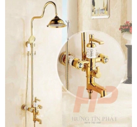 Bộ Vòi Sen Đứng Nóng Lạnh Mạ Vàng Cao Cấp