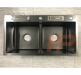 Bồn rửa chén inox 304 cao cấp 2 ngăn K8245D