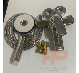 Sen gắn tường nóng lạnh bát sen có 6 chế độ tăng áp