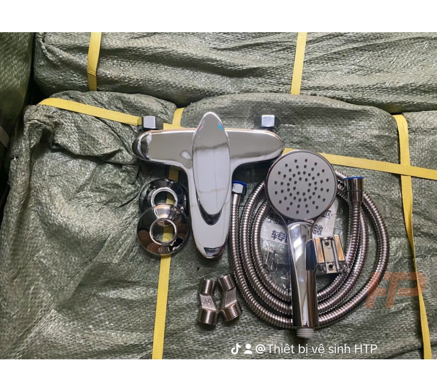Bộ sen tắm nóng lạnh gắn tường lá