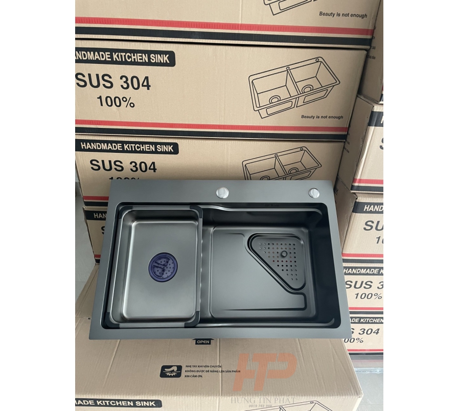Bồn rửa bát 1 ngăn nhôm