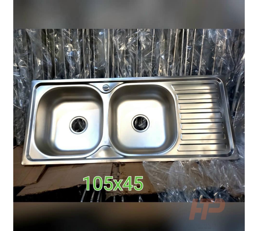 Chậu rửa 2 ngăn inox cao cấp