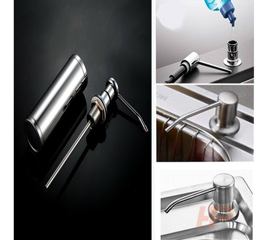 Bình Đựng Nước Rửa Chén Inox, Xà bông nhấn chậu