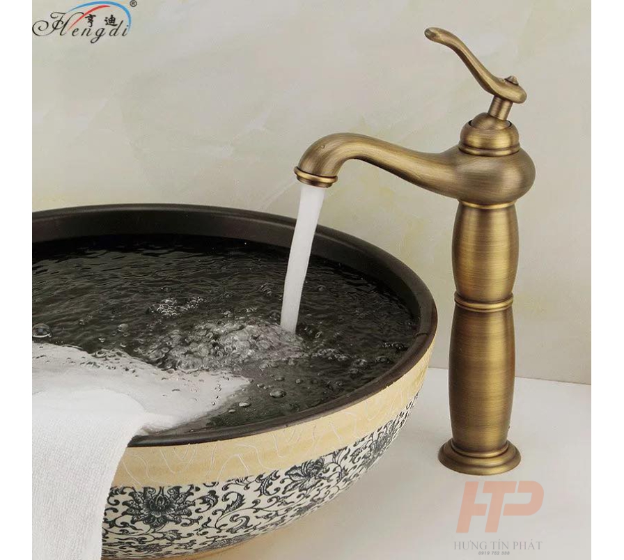 VÒI LAVABO CỔ ĐIỂN CAO CẤP MẠ VÀNG